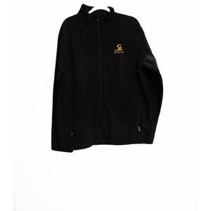 Sturdy-Lite Black Full-Zip Fleece Jacket With Logo Embroidery Unisex Size XL